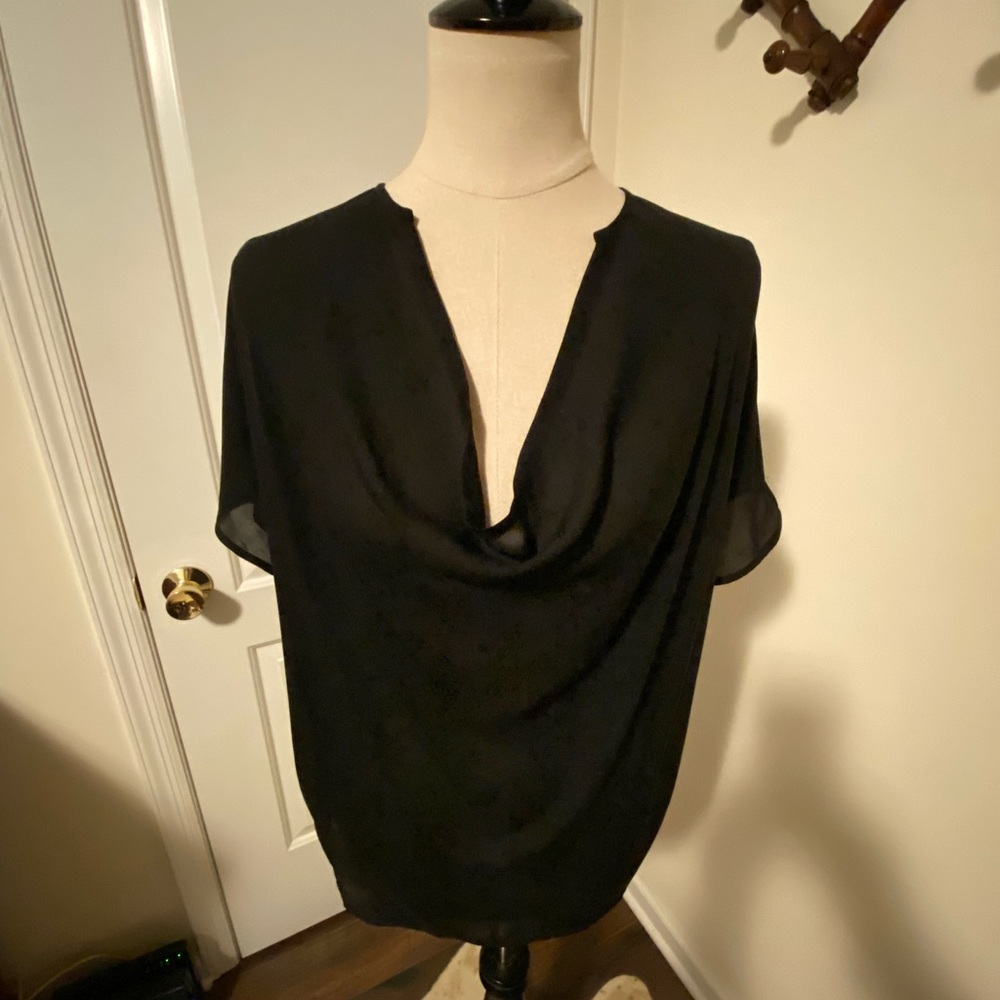 Vince black silk tunic size S